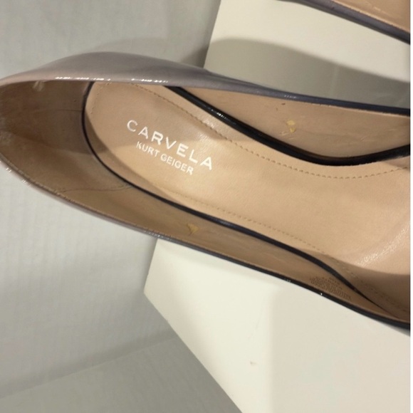 Carvela Kurt Geiger Women's Black Alison Ombre Patent Court Shoes Heels Size 8.5 - Picture 9 of 11